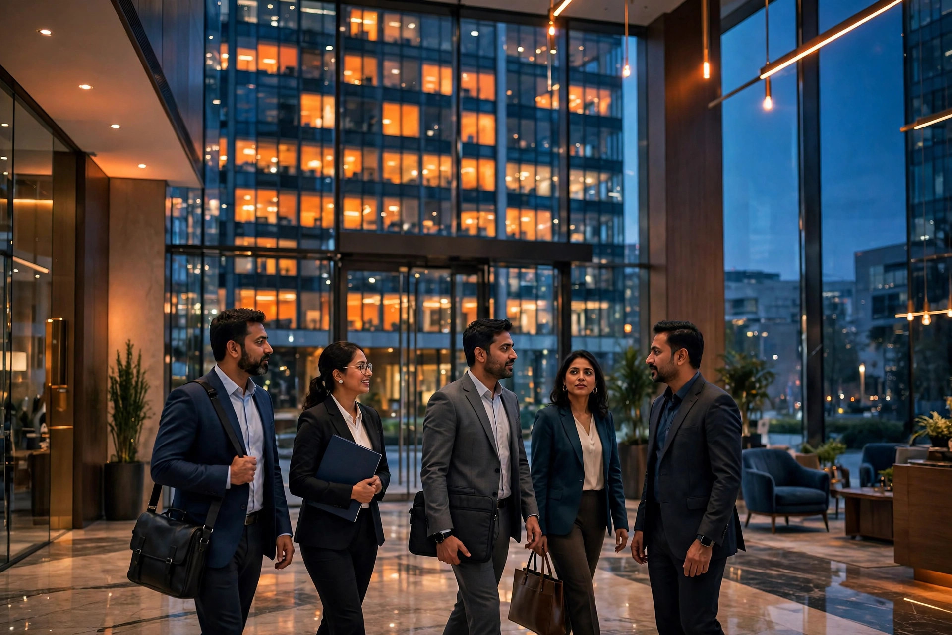 Modern corporate office supported by Ensky Infotech services